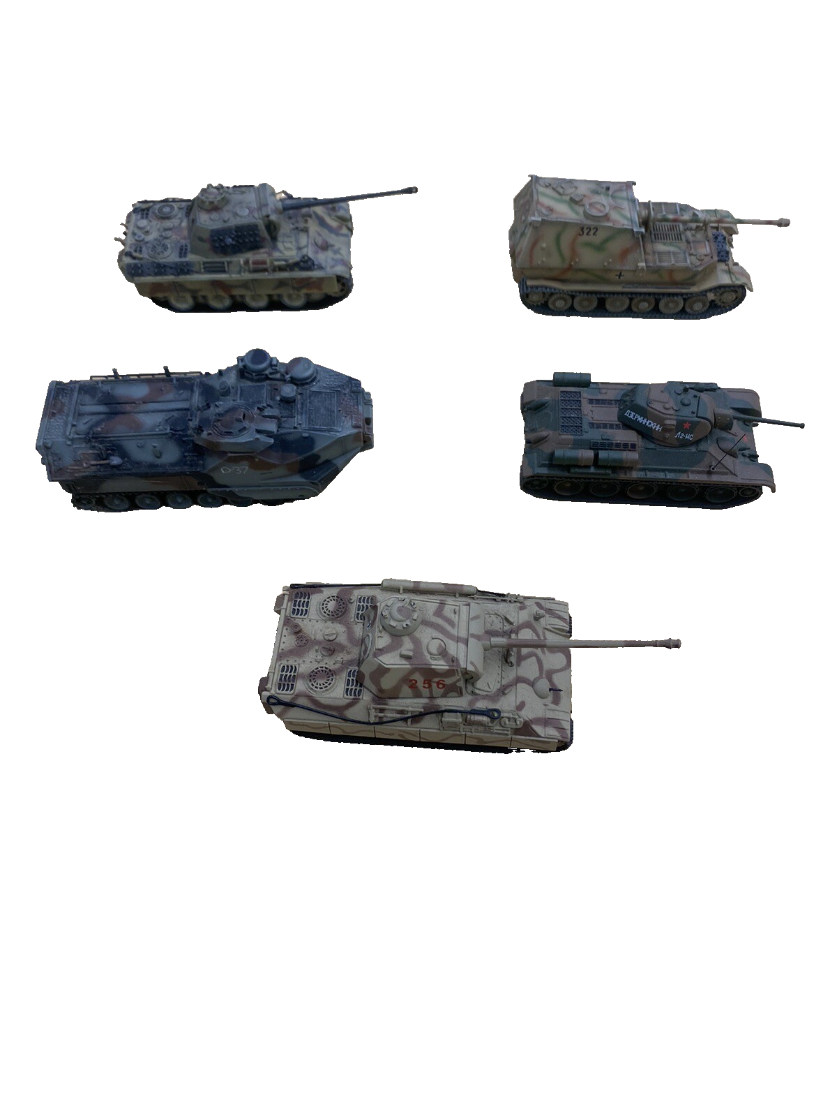ES 51: Grouping of 5 Military  DIECAST Vehicles Tanks Tank