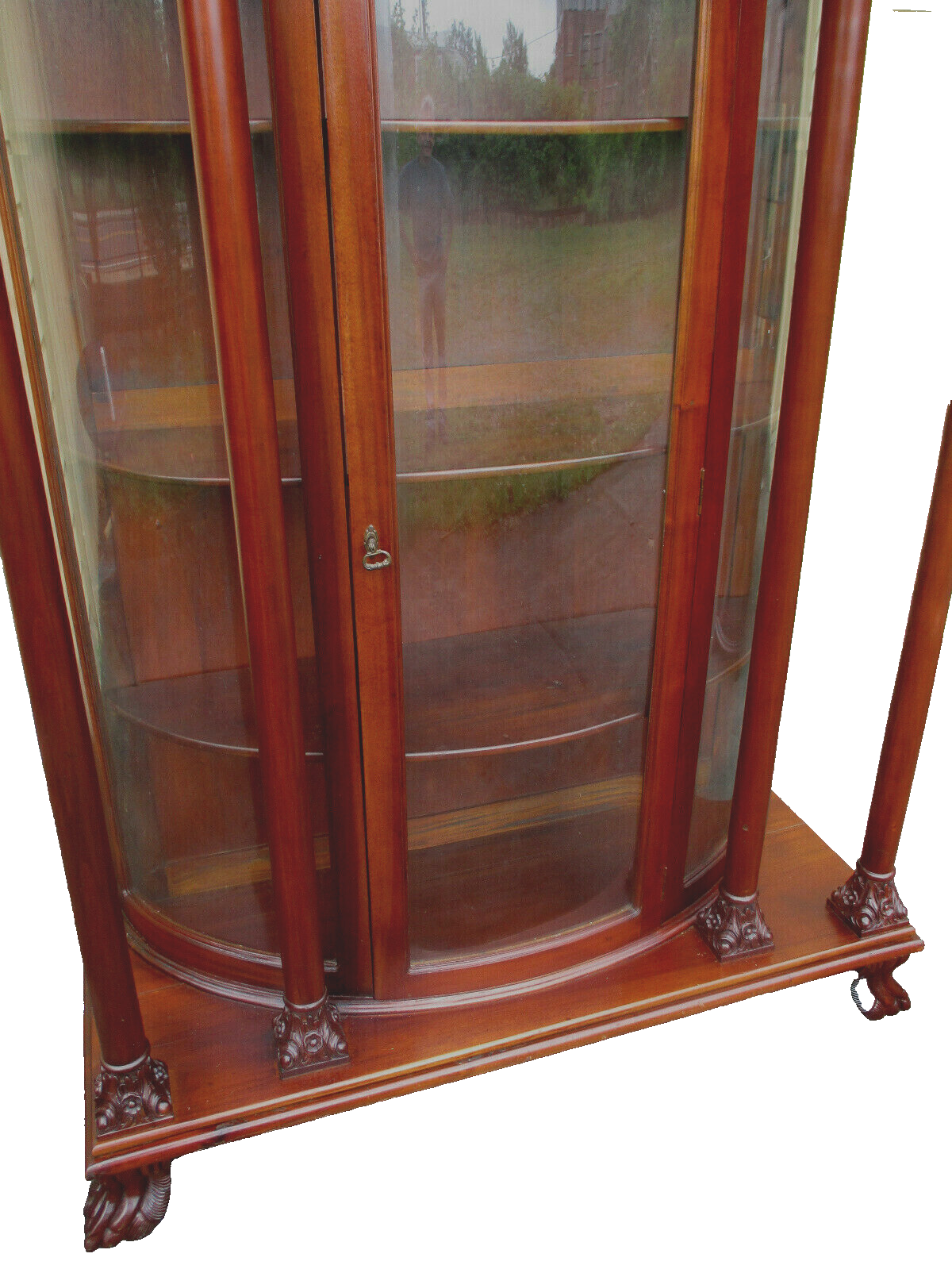 63159  Antique Victorian Mahogany China Cabinet Curio