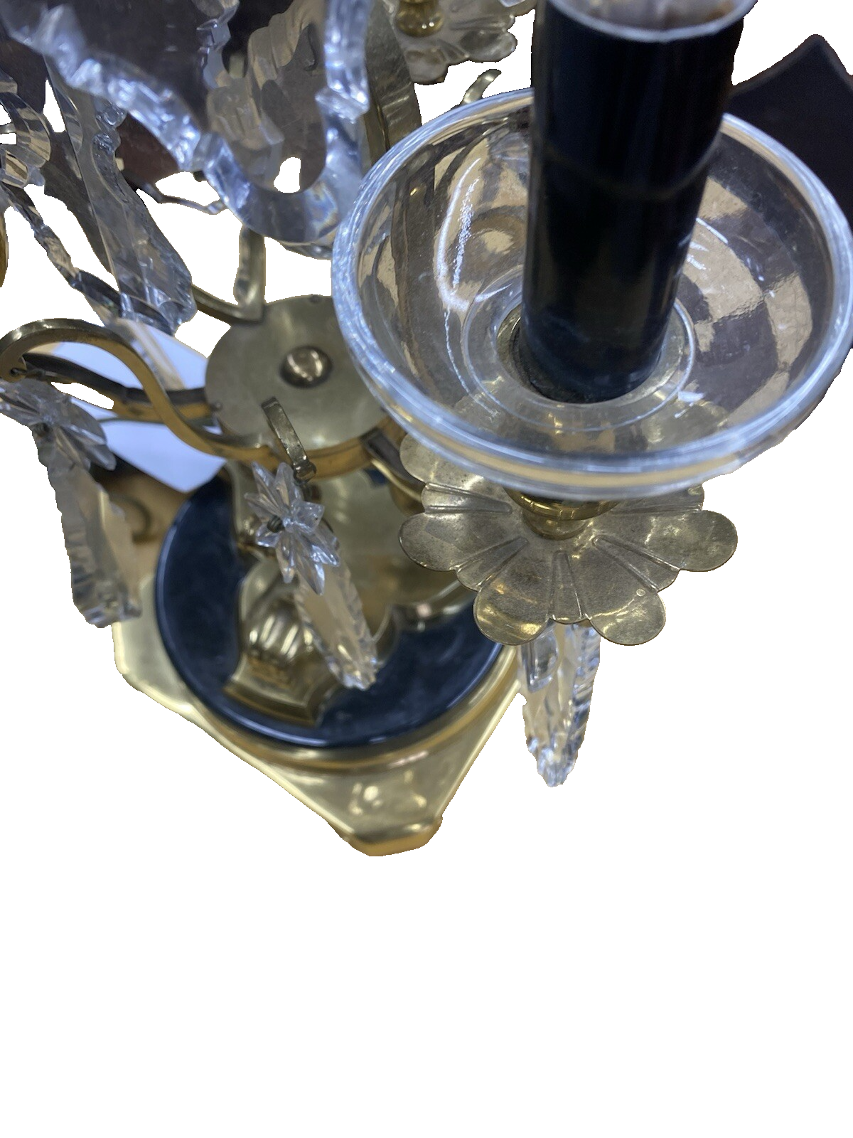 66111  Bronze and Prism Table Lamp