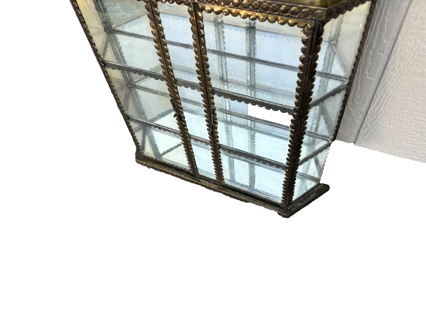 66958 METAL CLAD Whatnot Curio Wall Shelf w/ 2 Doors