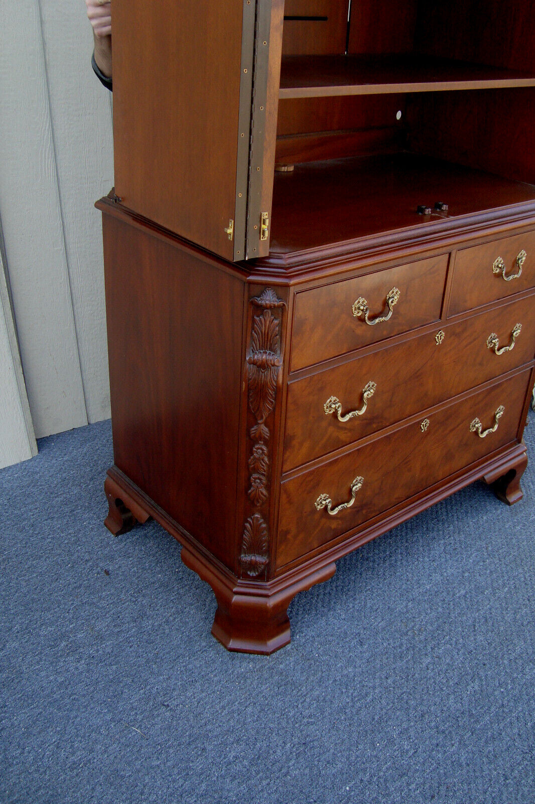 61768   HICKORY CHAIR Wardrobe High Chest Entertainment Cabinet  QUALITY