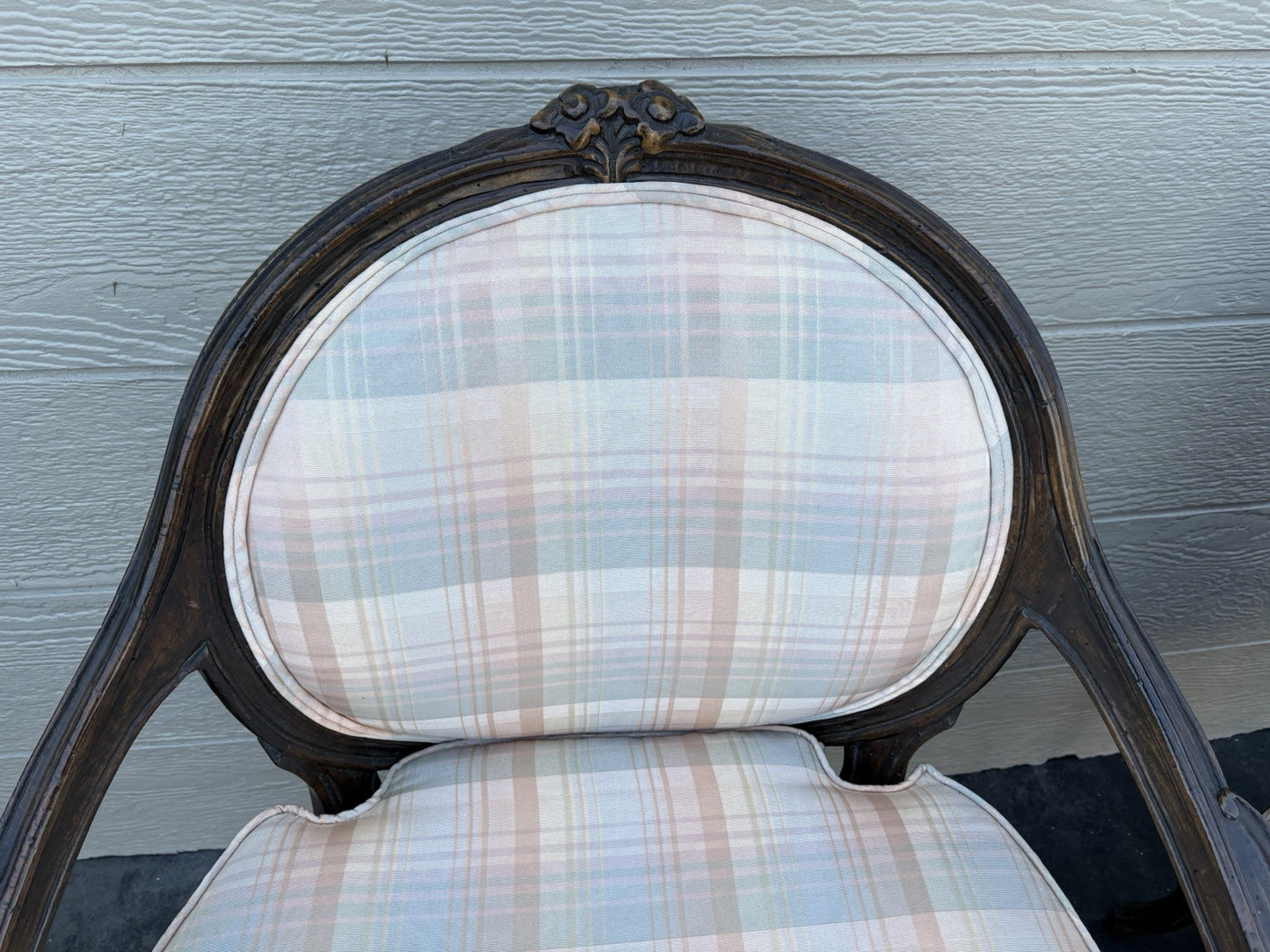 58515  Pair French Country Bergere Armchair Chairs