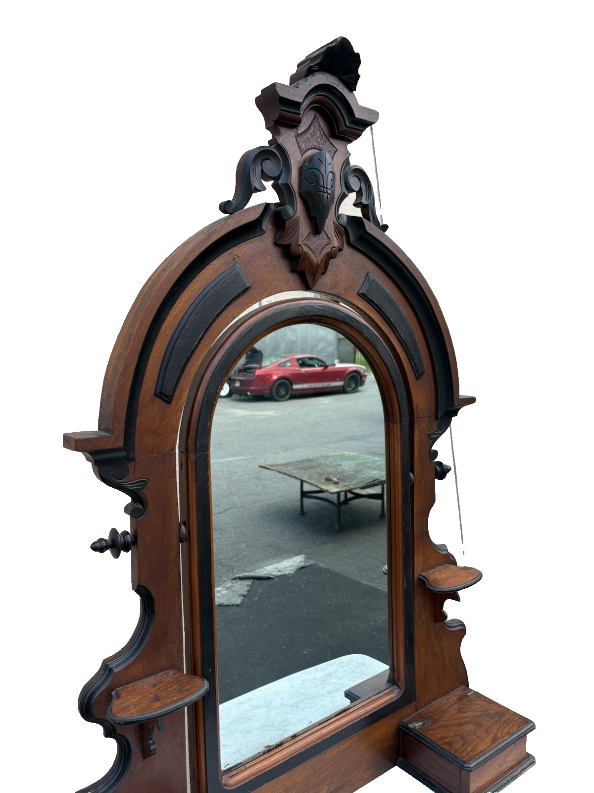 66669  Antique Victorian Marble Top Dresser with Mirror