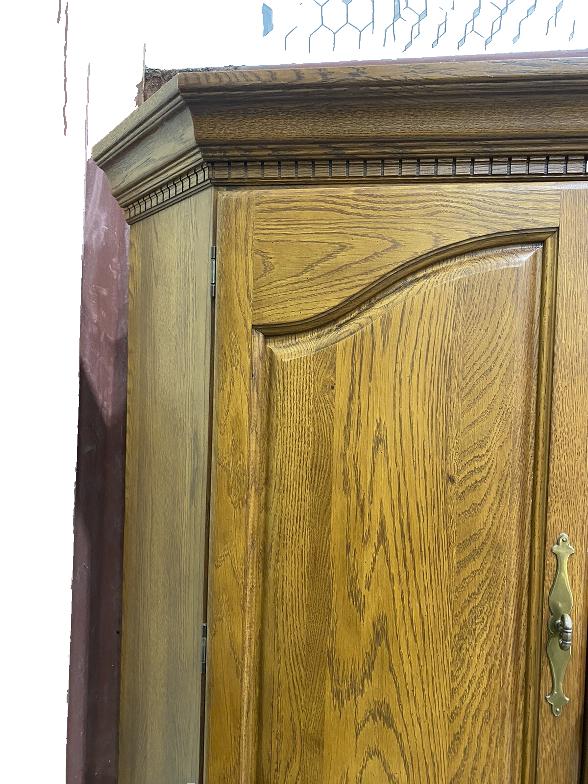 62857 Oak Corner Cabinet Television Stand Entertainment Cabinet