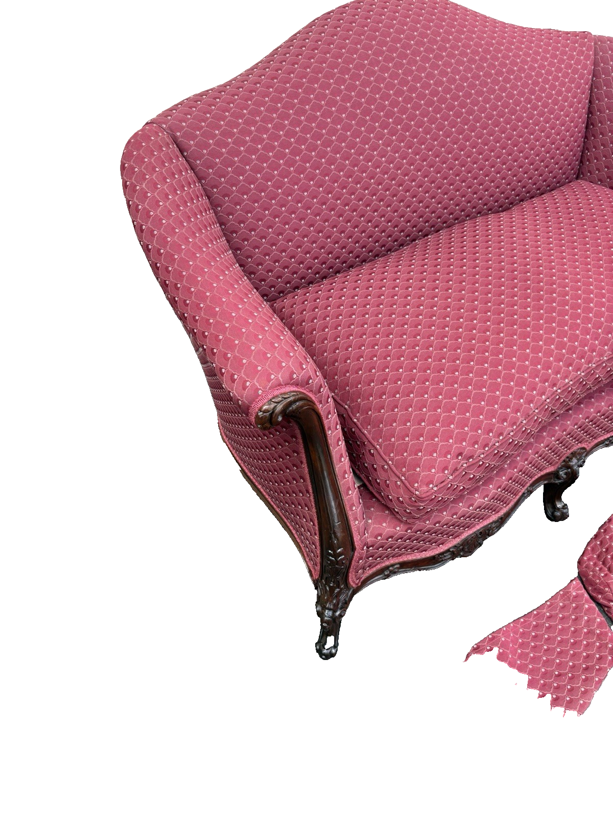 66703   Antique CUSTOM CRAFTED Louis XV Loveseat Sofa Couch Settee