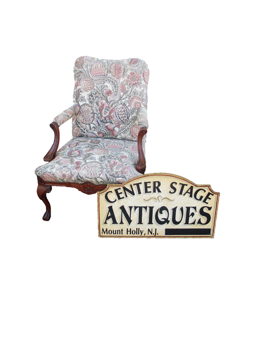 64219 Claw Foot Bergere Armchair Chair