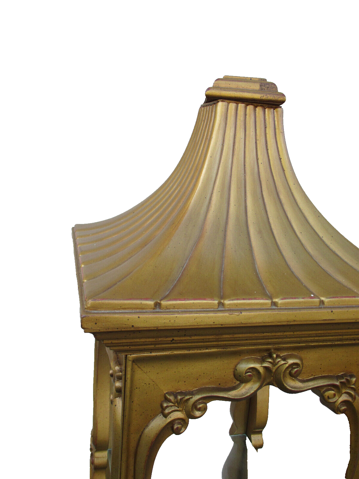 62471  Mid Century Modern Gold Curio Cabinet Etergie