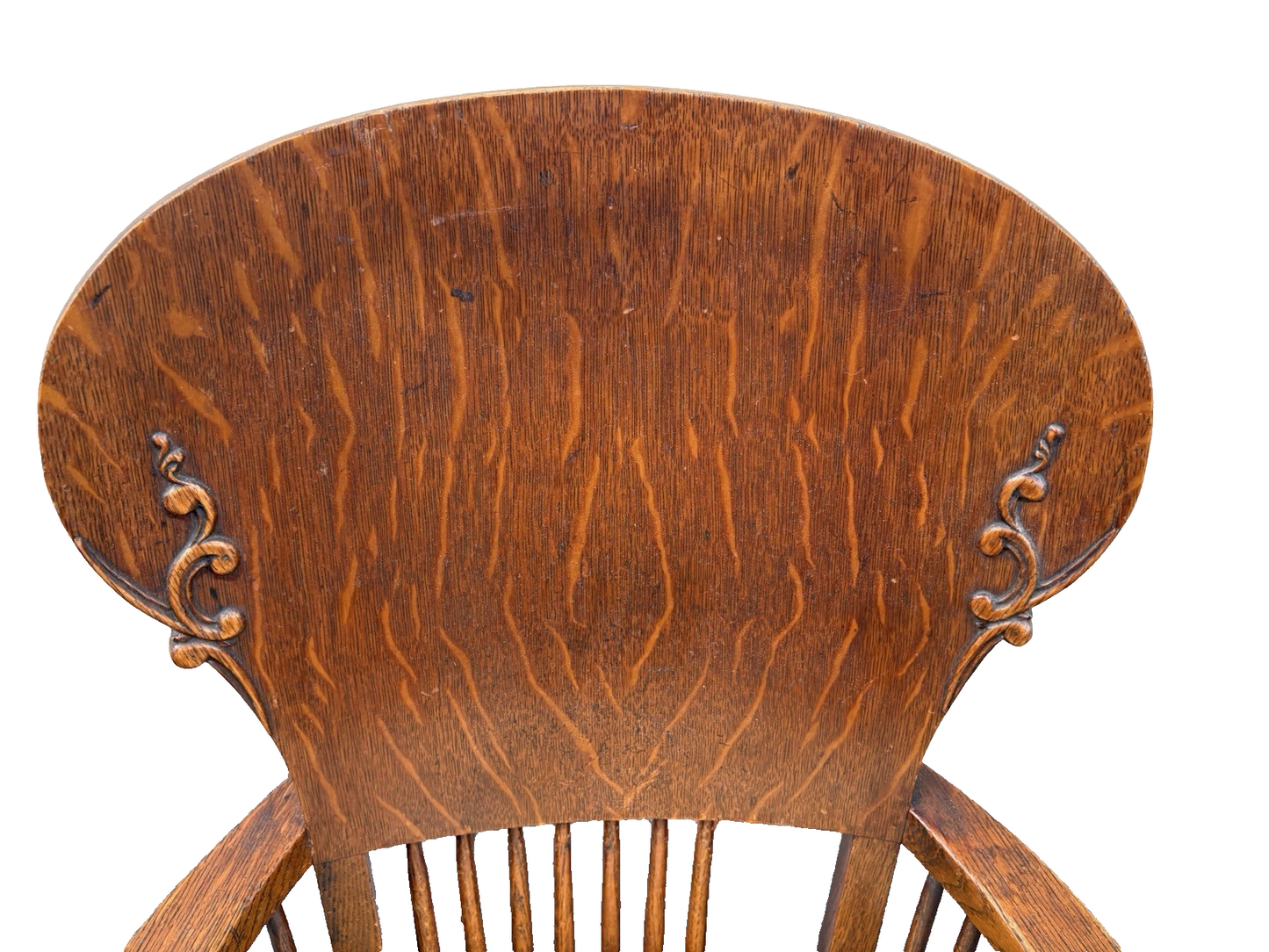 66853 Antiue Victorian Oak Child Youth Rocker Rocking Chair