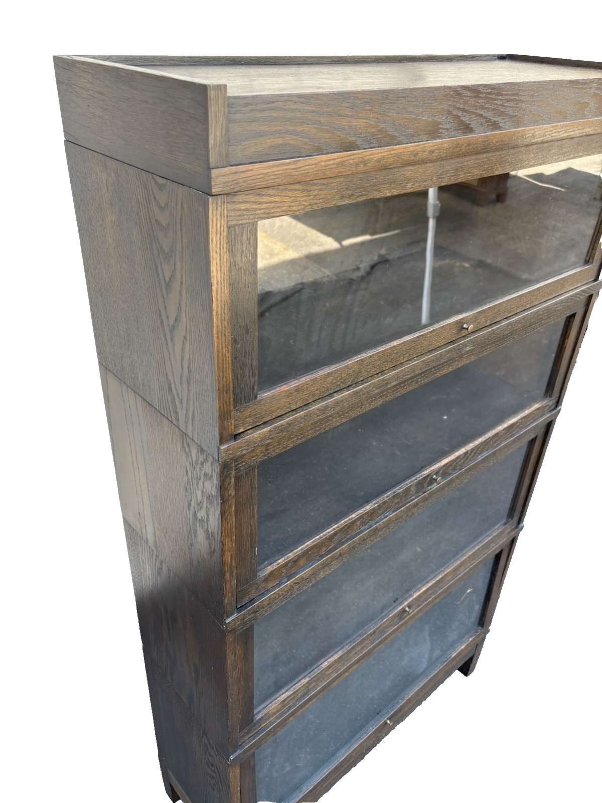 66879 Mission Style 4 section Oak Stacker Stacking Bookcase.