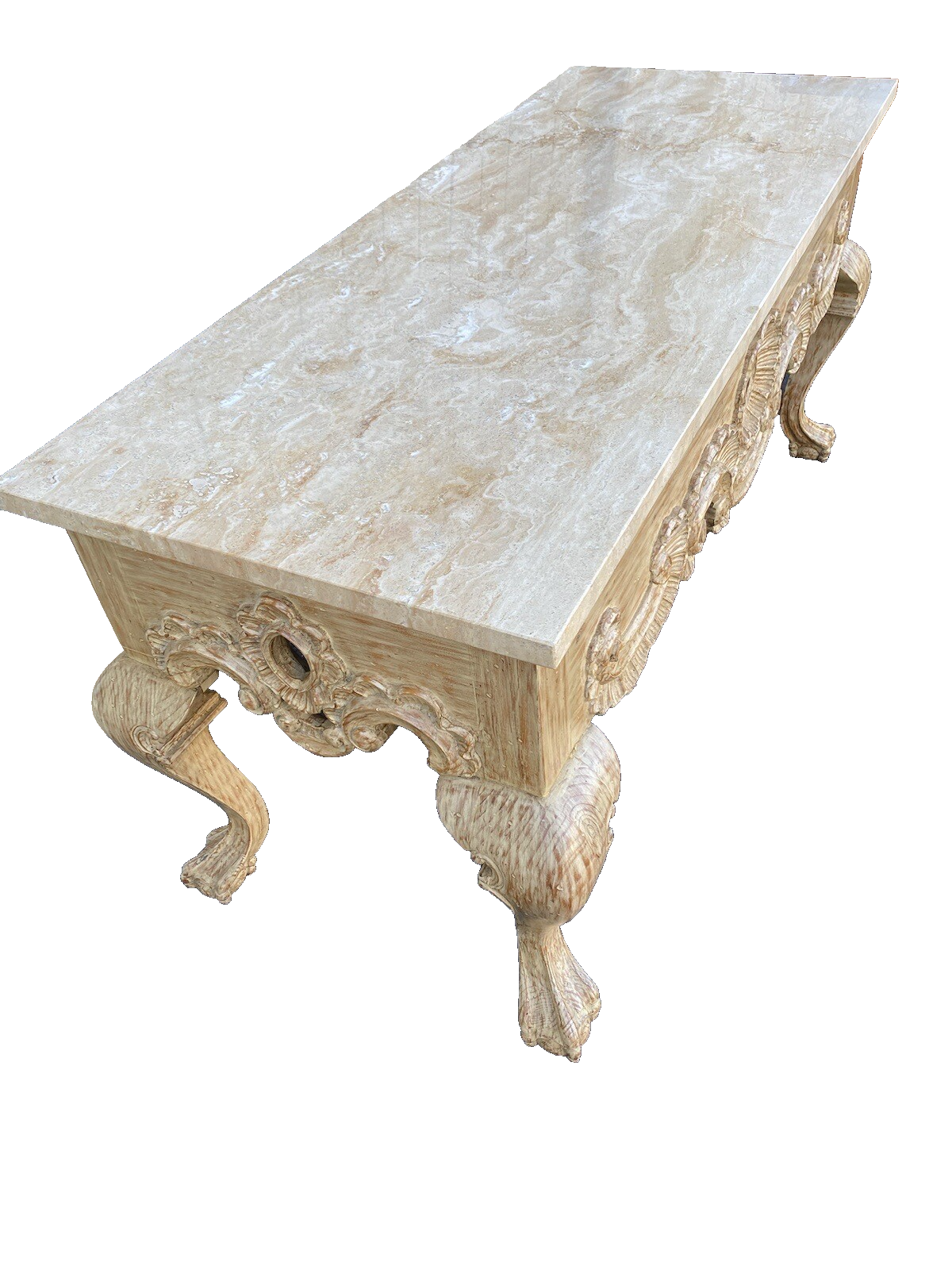64958 Quality Marble Top Console Hall Table Sideboard Server