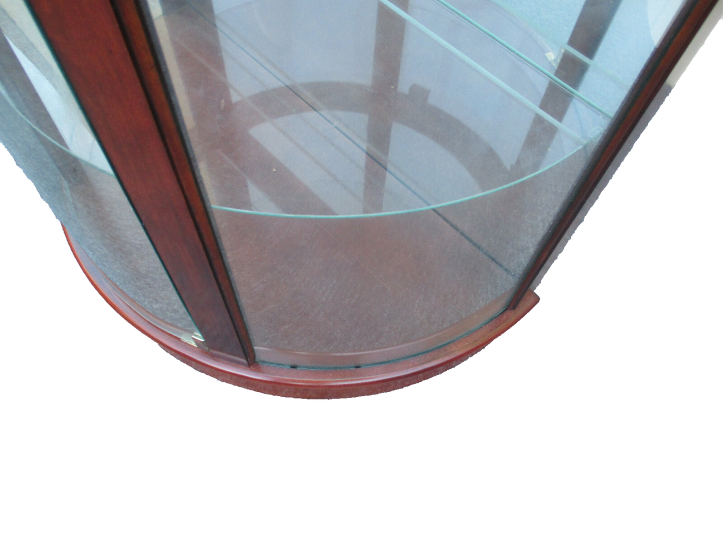 62294   Mahogany Bow Glass Curio China Cabinet HOME MERIDIAN