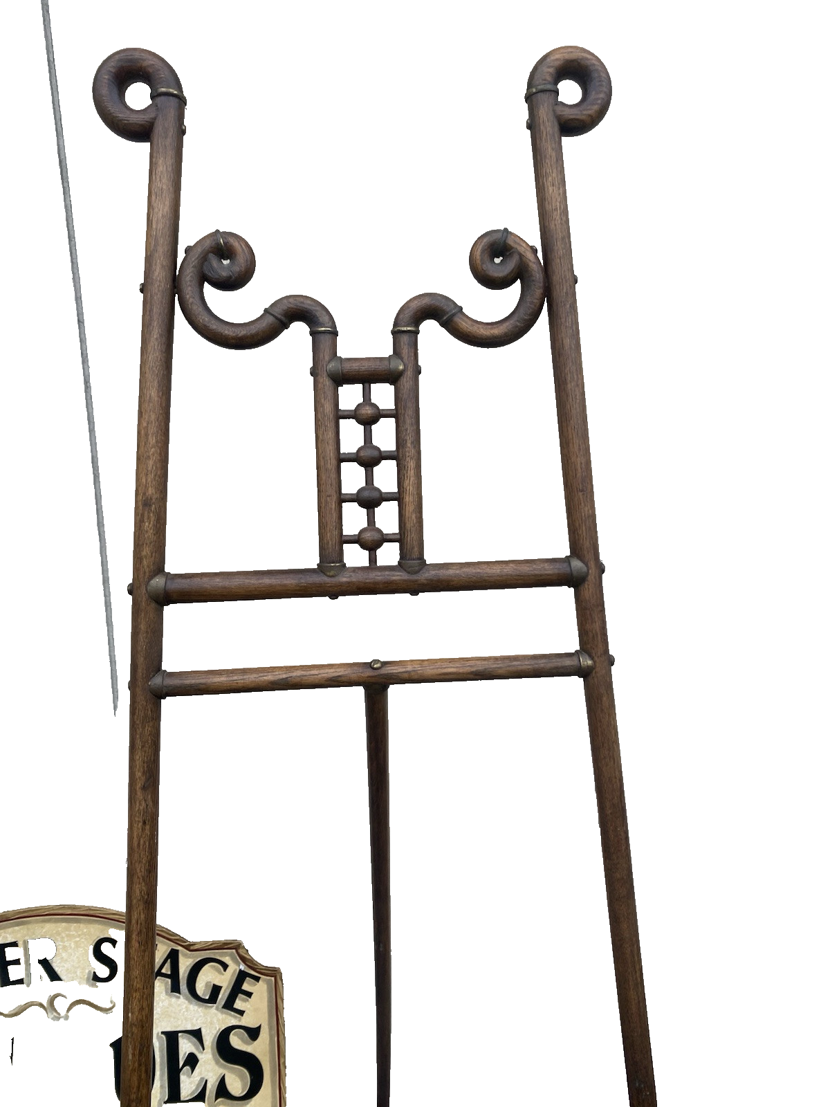 66382 Antique Victorian Oak Easel