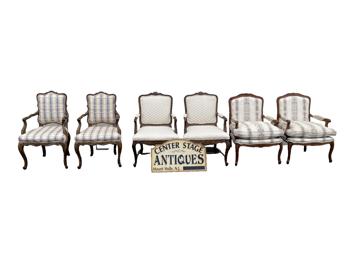 64833 Pair French Country Louis XV Bergere Armchair Chair s