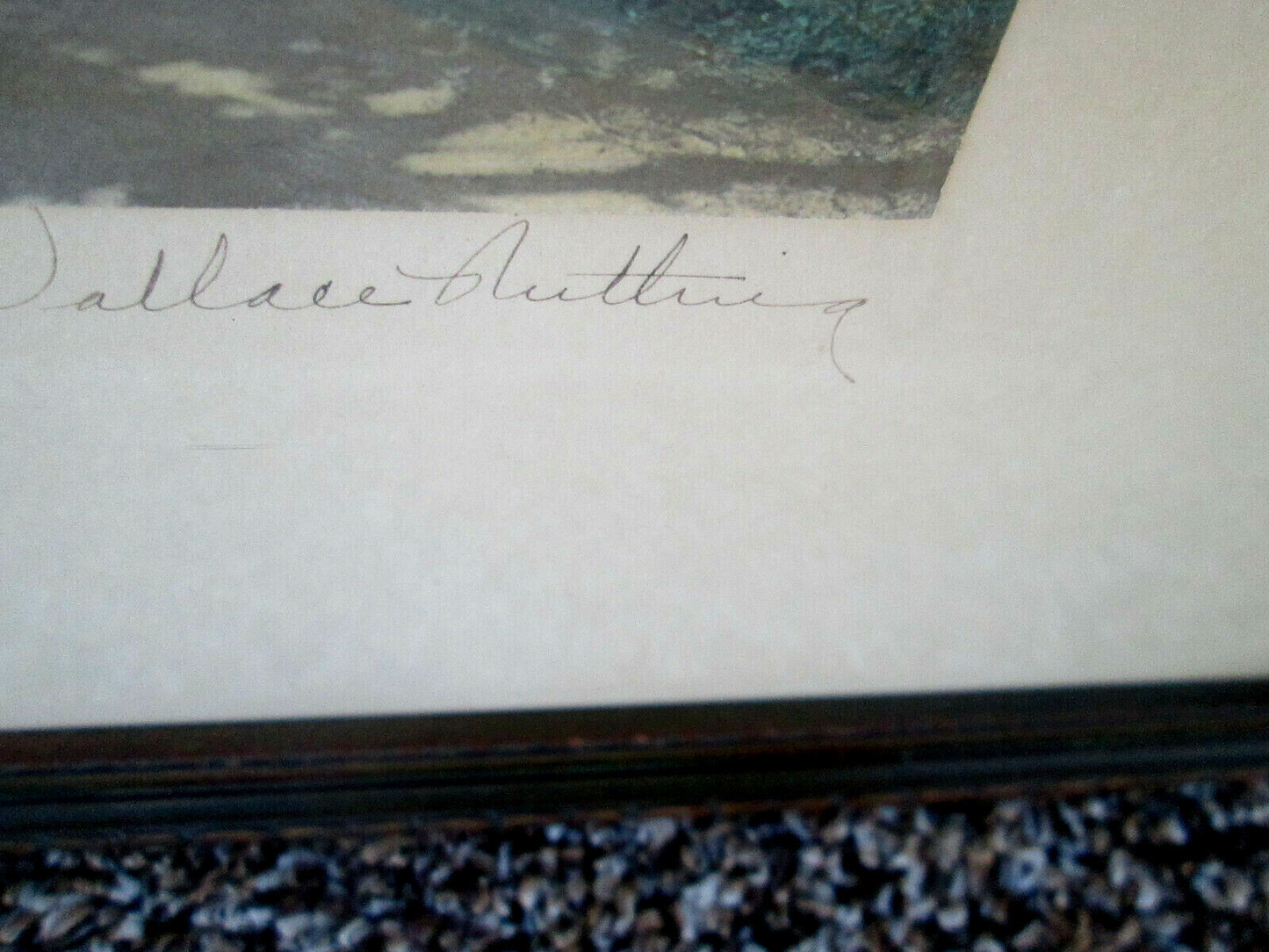 ART-WN:    WALLACE NUTTING "HONEYMOON WINDINGS" ORIGINAL SIGNED FRAMED PRINT