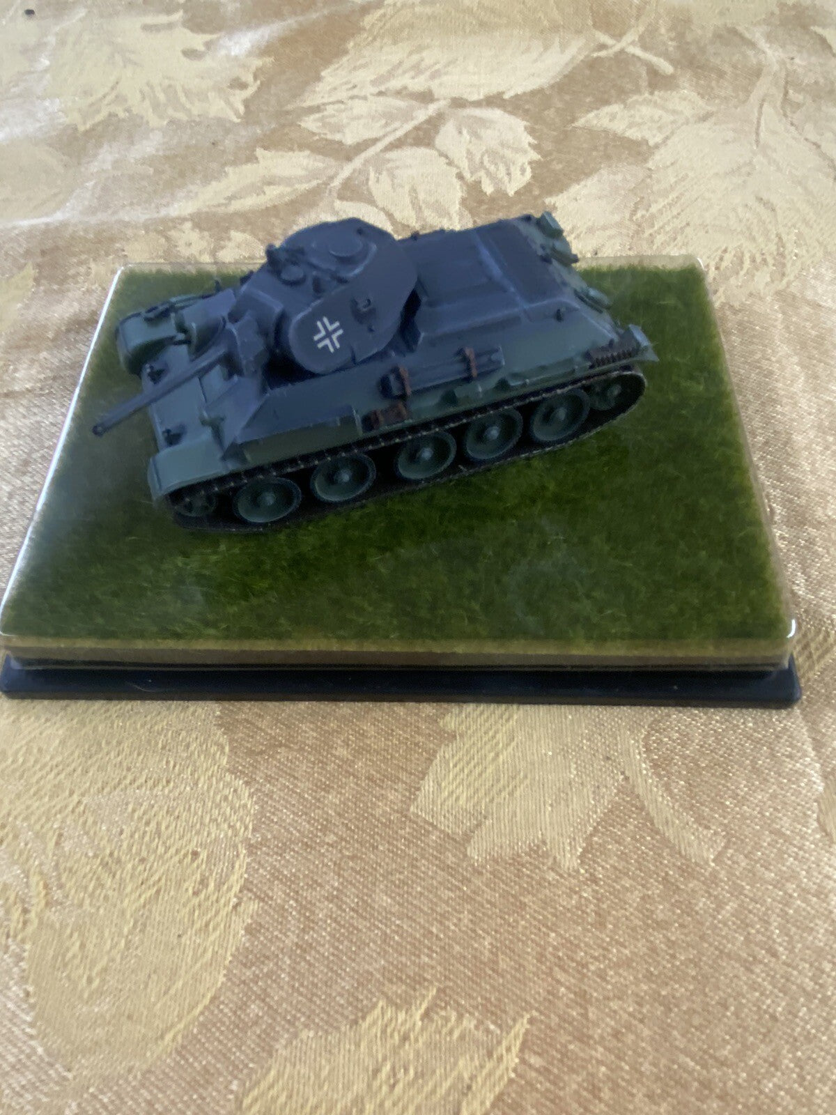 ES 50: Grouping of    4 Miltary  Tanks in Showcase    4 3/4" x 3 3/4" x 2 1/2"H