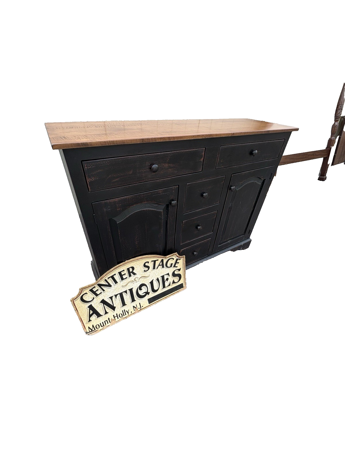 66928  Ebony  Modern  Buffet Sideboard Cabinet