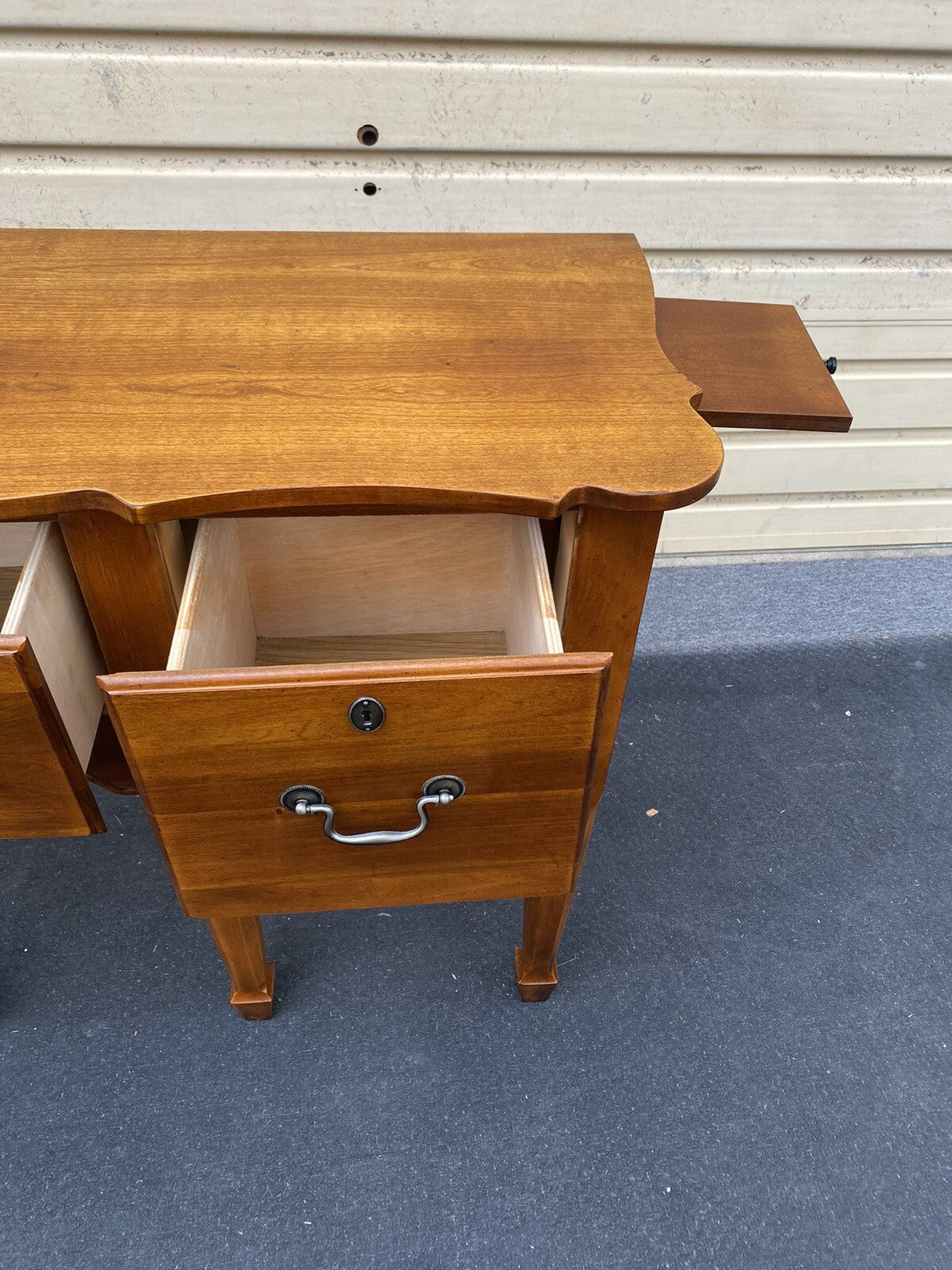 65831   Cherry Broyhill Village Tapestry Sideboard Server Cabinet