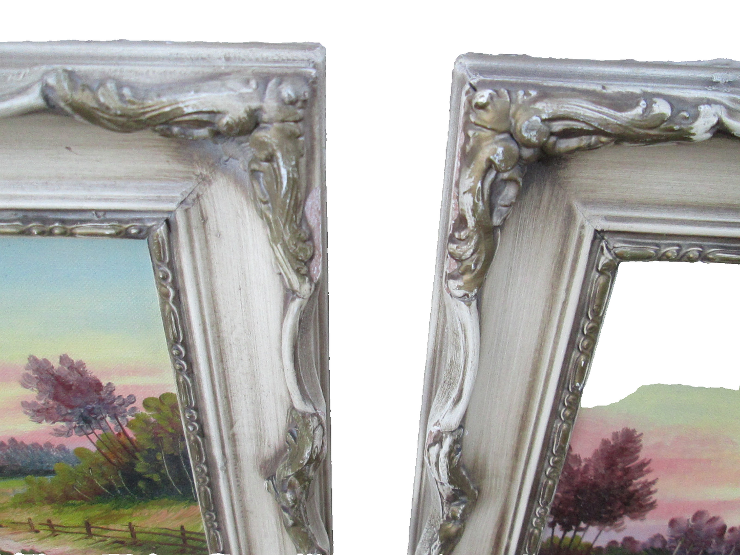 55162  Pair Mid Century French Oil Painting ARTIST  Signed  BOHILUM ??