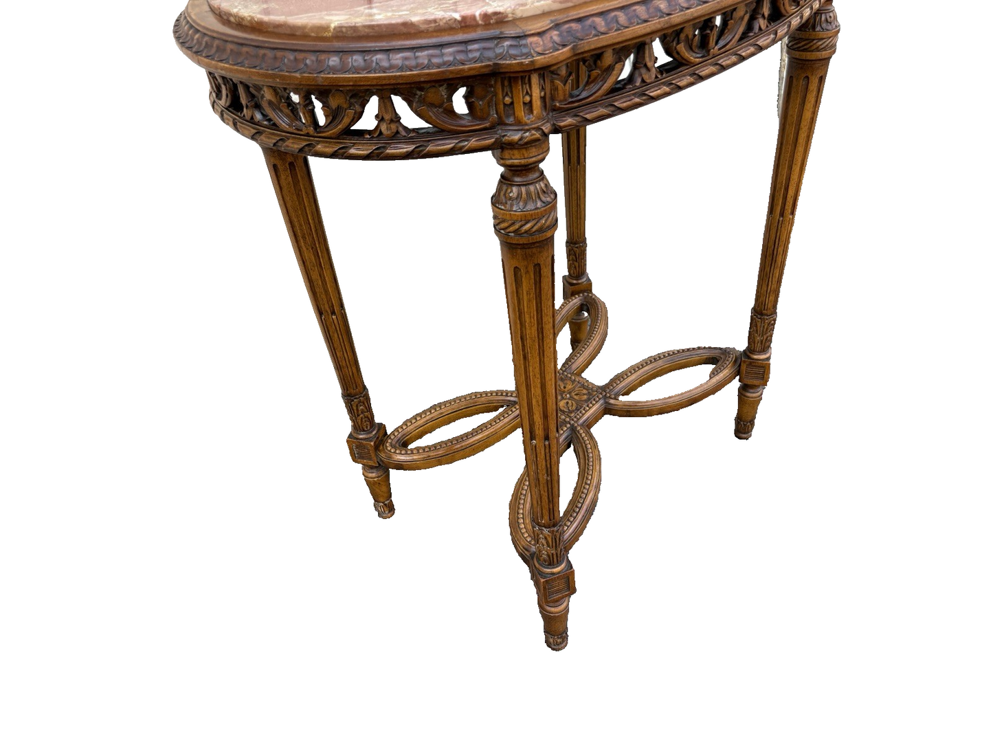 66898   Marble Top Decorator Lamp Table Stand