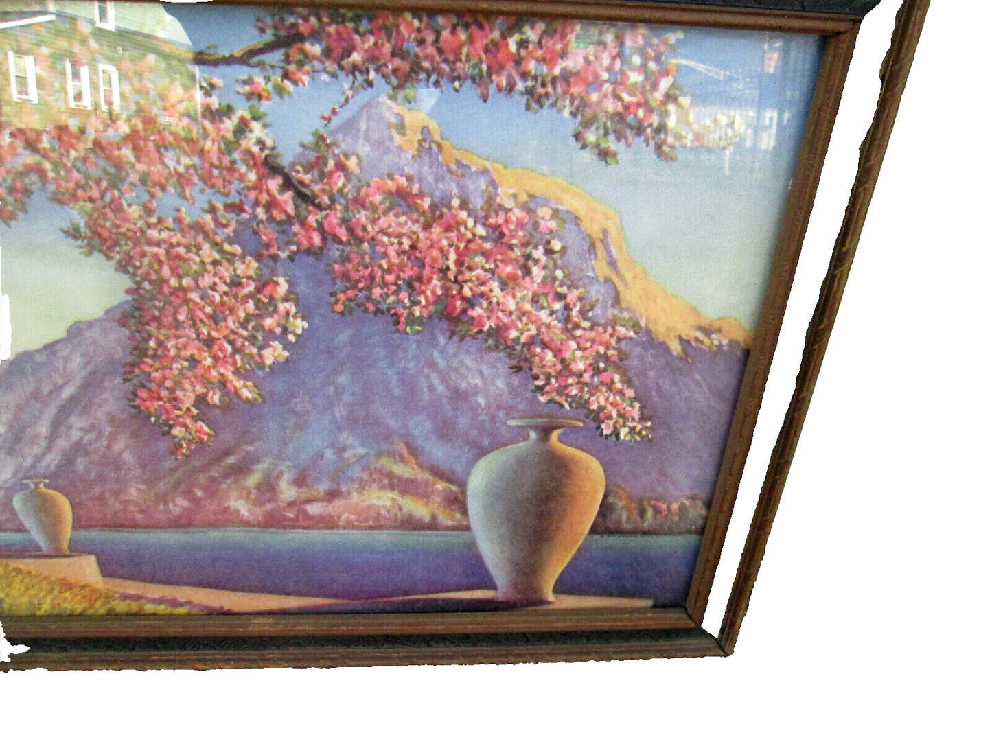 39728 Antique Reynard Print in Fancy Deco Picture Frame