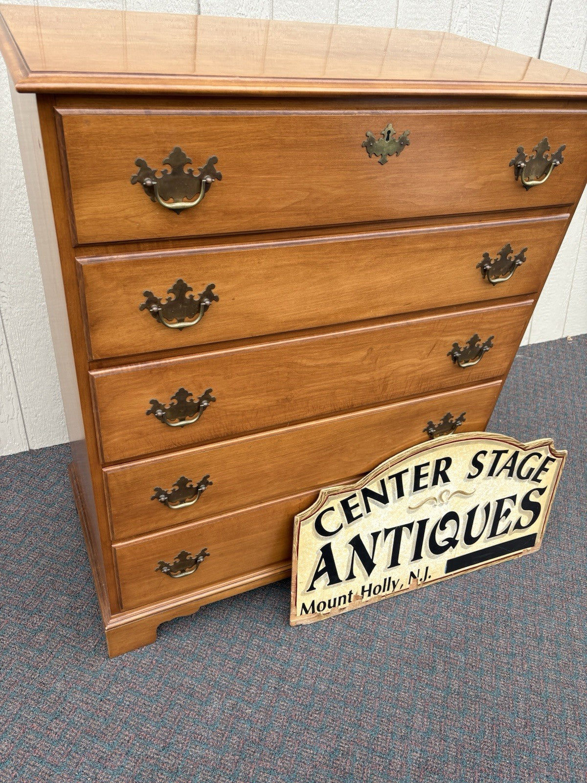 67109 Solid Maple High Chest Dresser