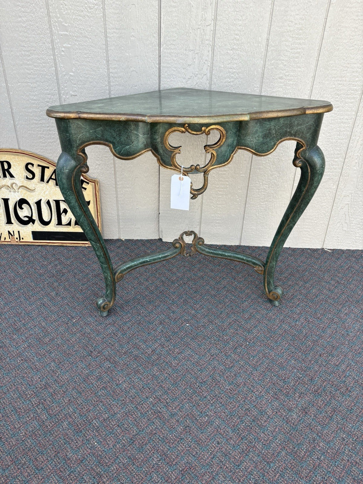 65902 Pair Decorator Hand Made Corner Table Stand s Shelf