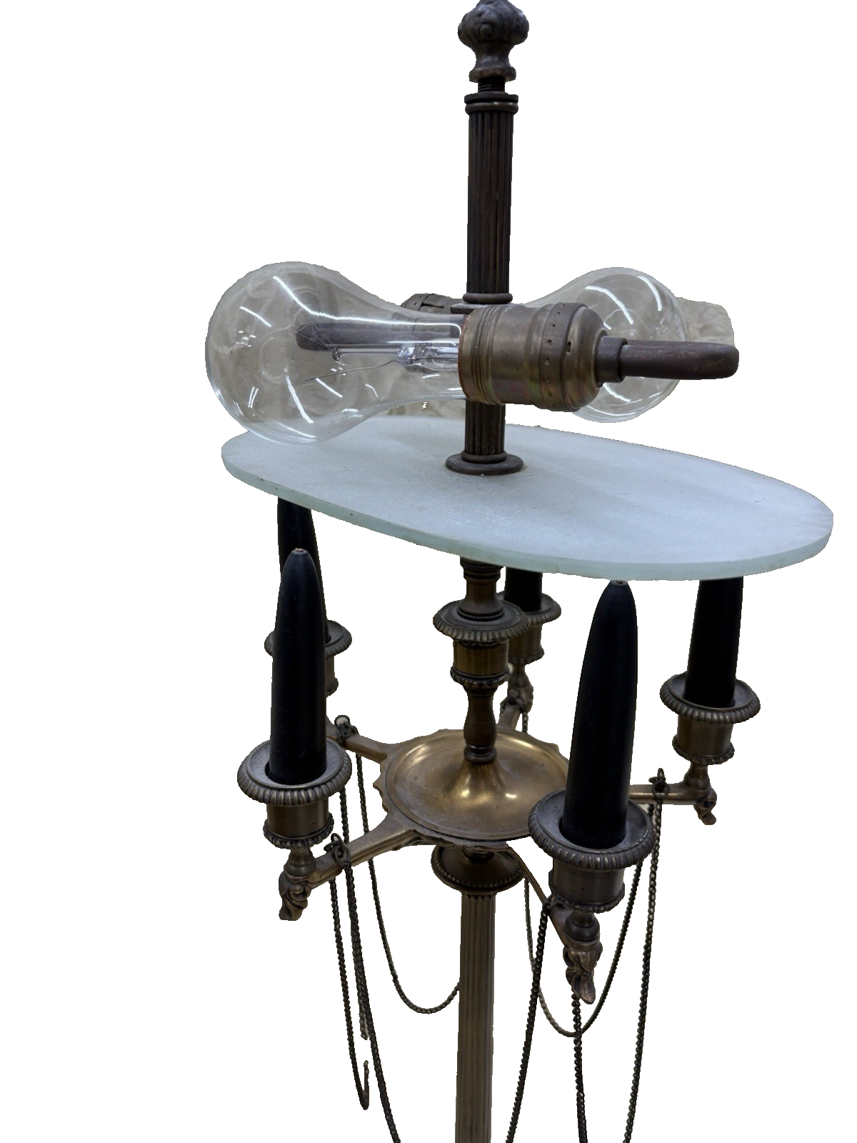 66213 Super Quality RARE Antique Candelabra Table Lamp Light
