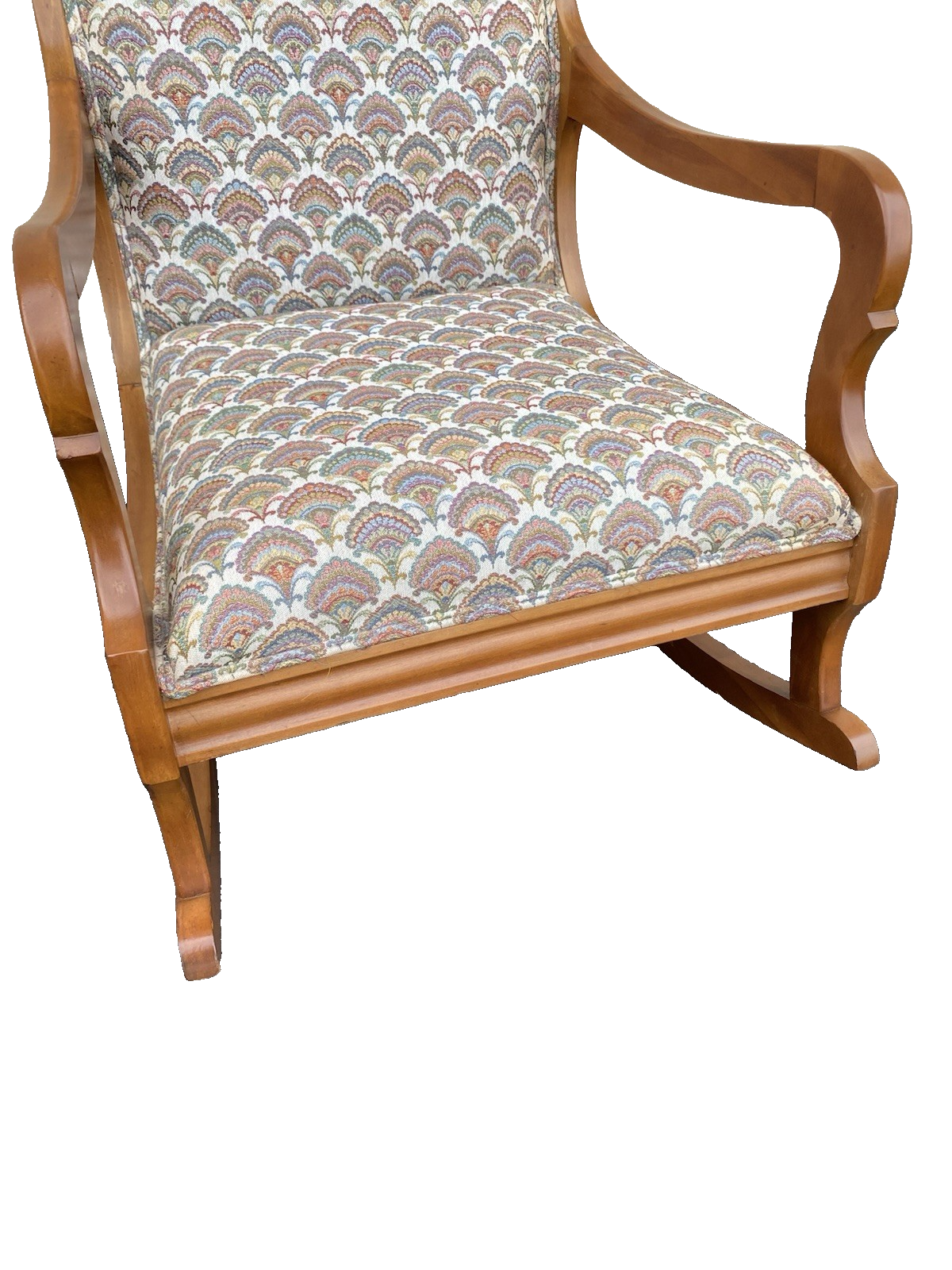 66450 Maple Upholstered Rocker Rocking Chair