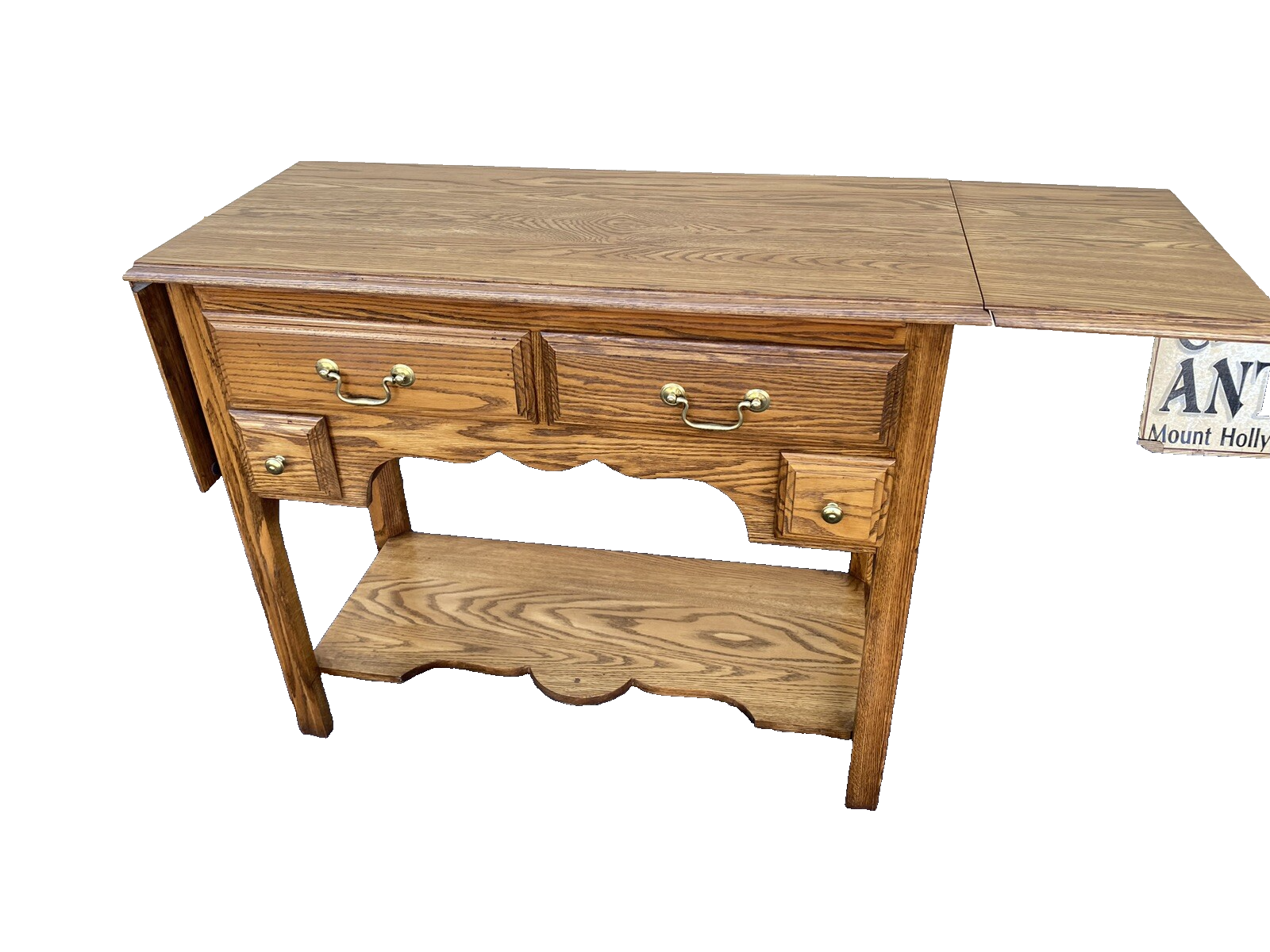 65826   Harden Furniture Oak Dropside Server Bar Cart Sideboard