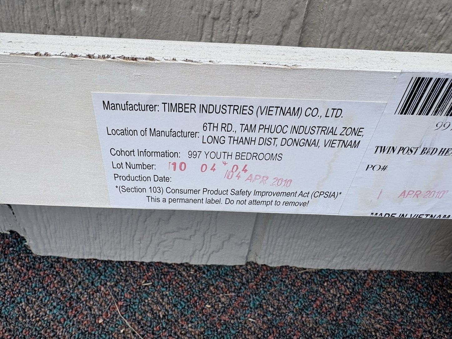 66996 Pair Twin Size Modern Bed s with Factory Finish