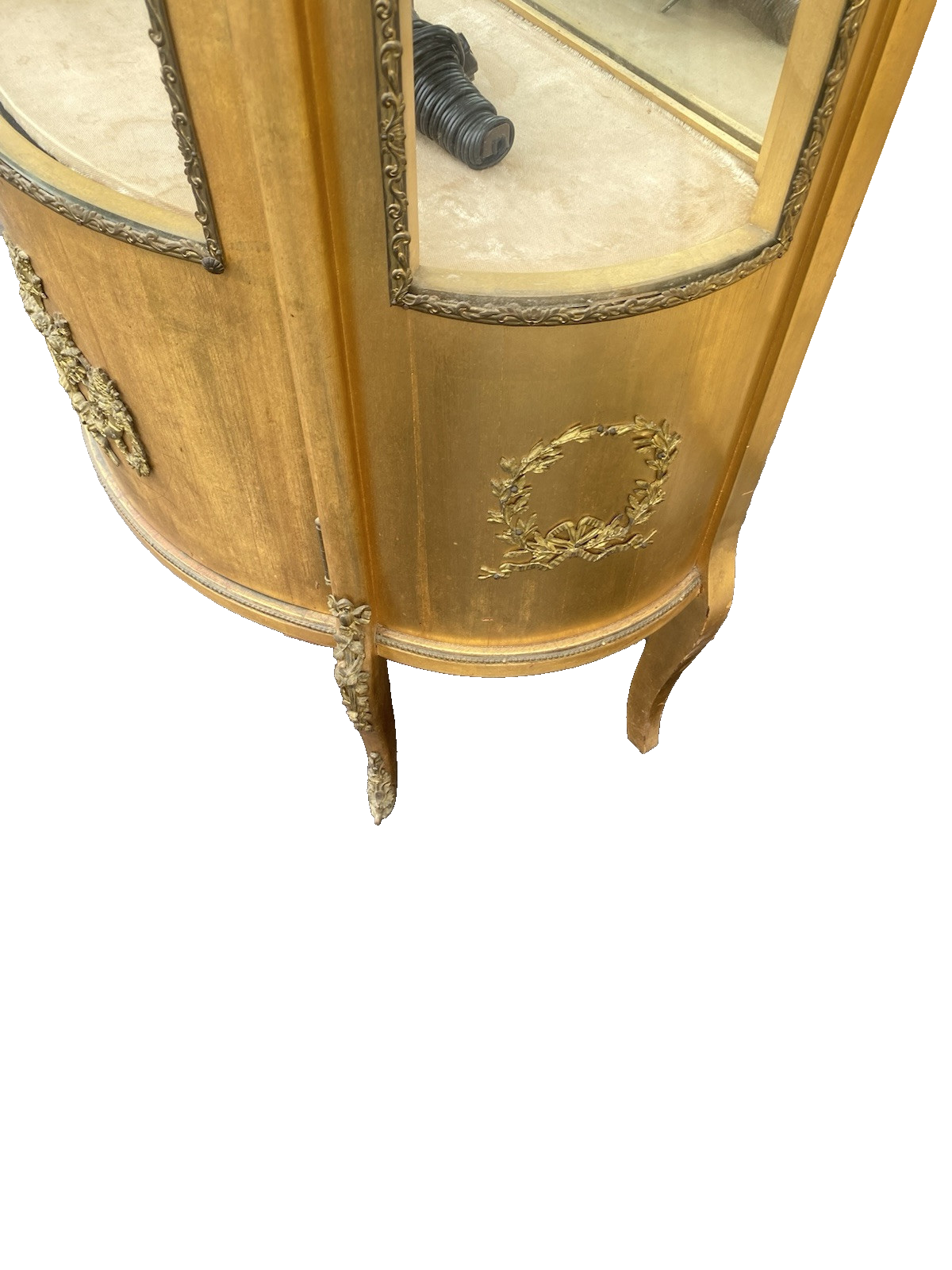 62863 Gold Decorator Bow Glass Curio  China Cabinet