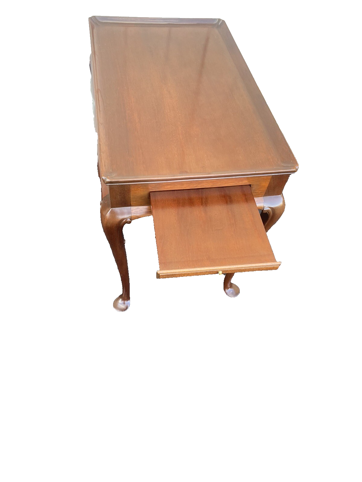 65073 Solid Mahogany Tea Table with Pull Outs