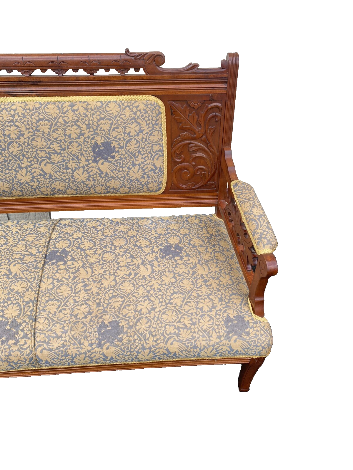 65227 Antique Eastlake Victorian Loveseat Sofa