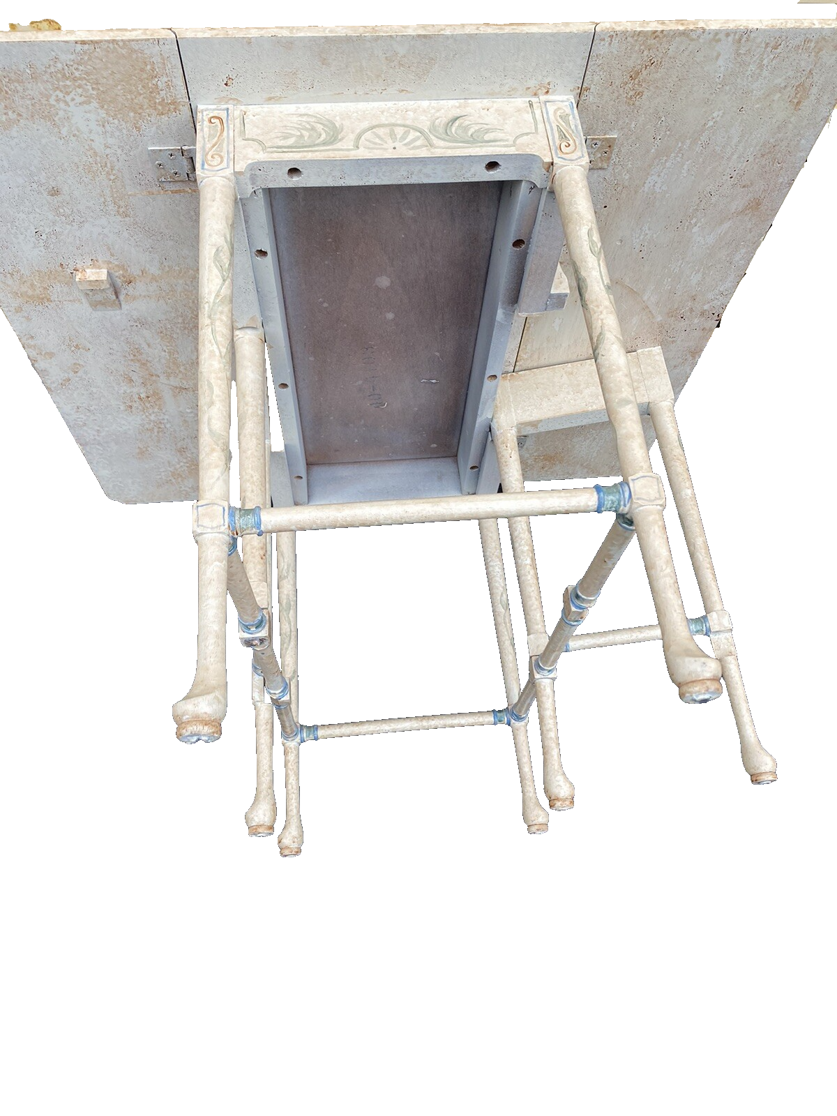 66040 Hand Painted Drop Leaf  Coffee /  End Table Stand