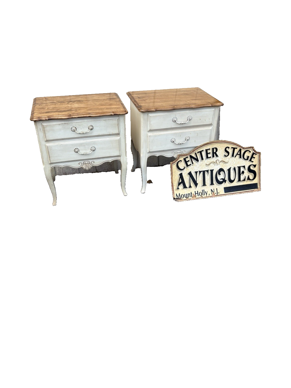 66785  Pair ETHAN ALLEN Decorator Nightstand End Table Stand s
