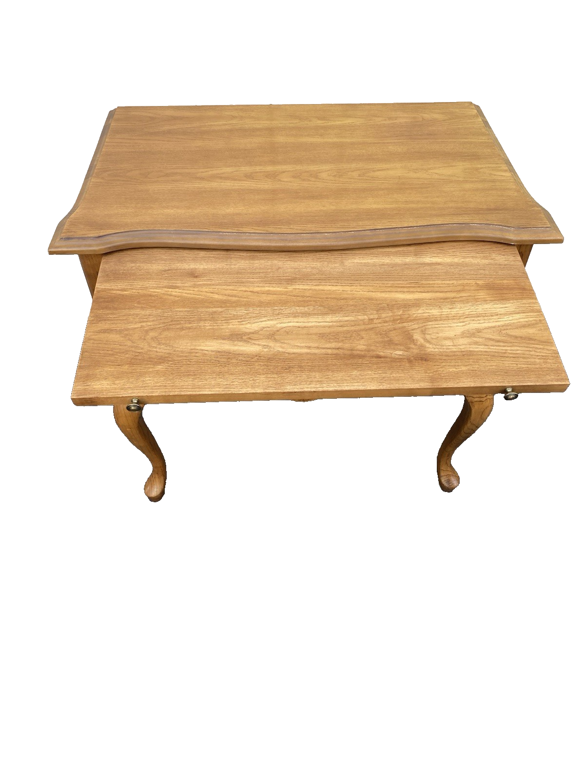 66623 Oak Low Boy Dresser Chest with Pull- Out extension