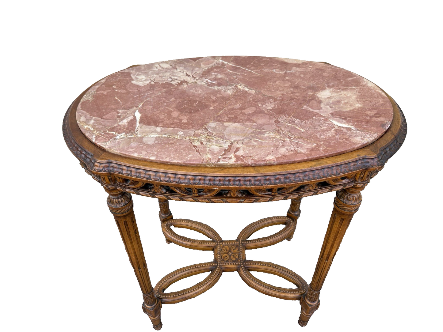 66898 Marble Top Decorator Lamp Table Stand