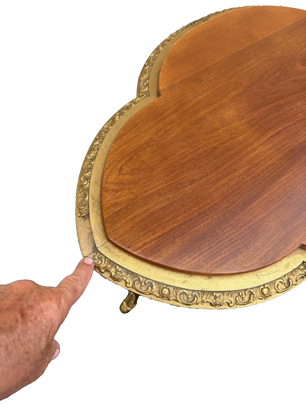 66820   Antique Mahogany Hand Carved Lamp Table Stand