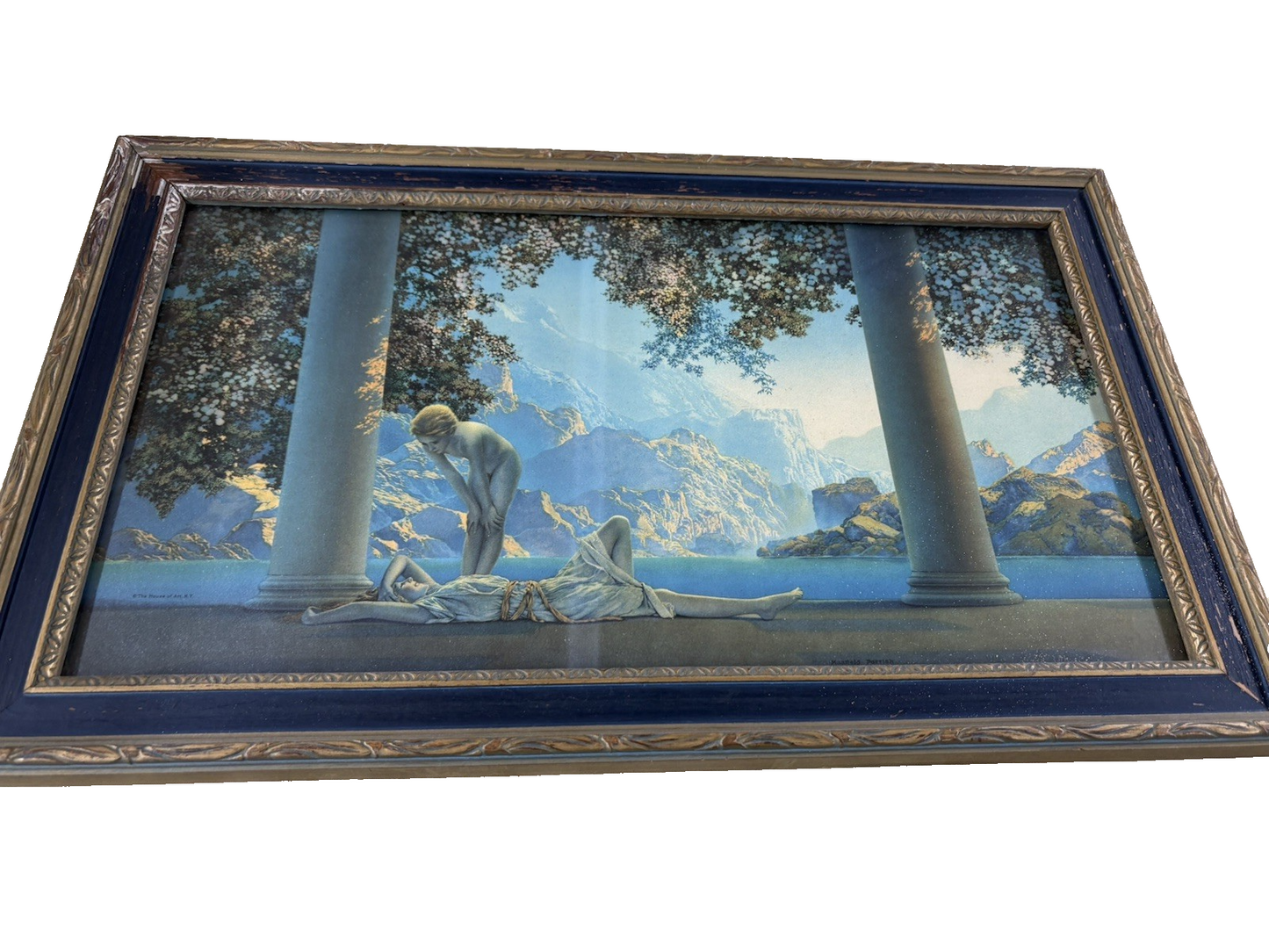 66780 Maxfield Parrish Print in Deco Picture Frame