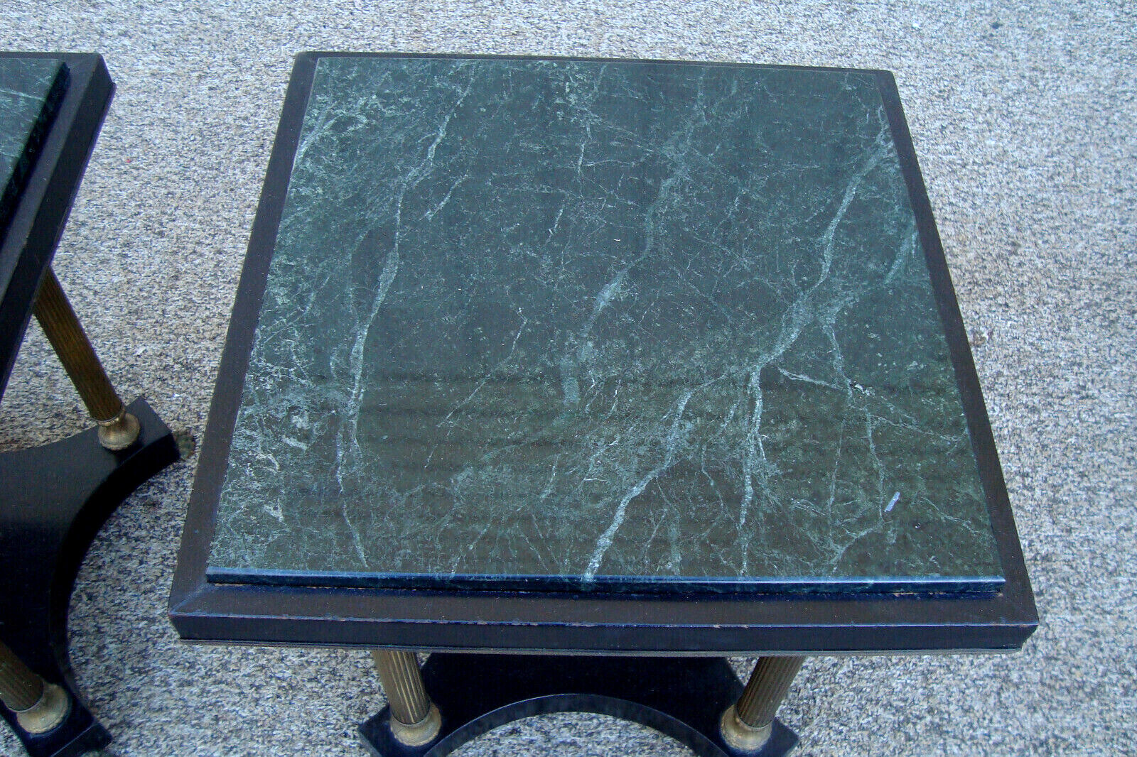 60919 Pair Quality Modern  Metal and Marble Lamp Table  Coffee Table Stand s