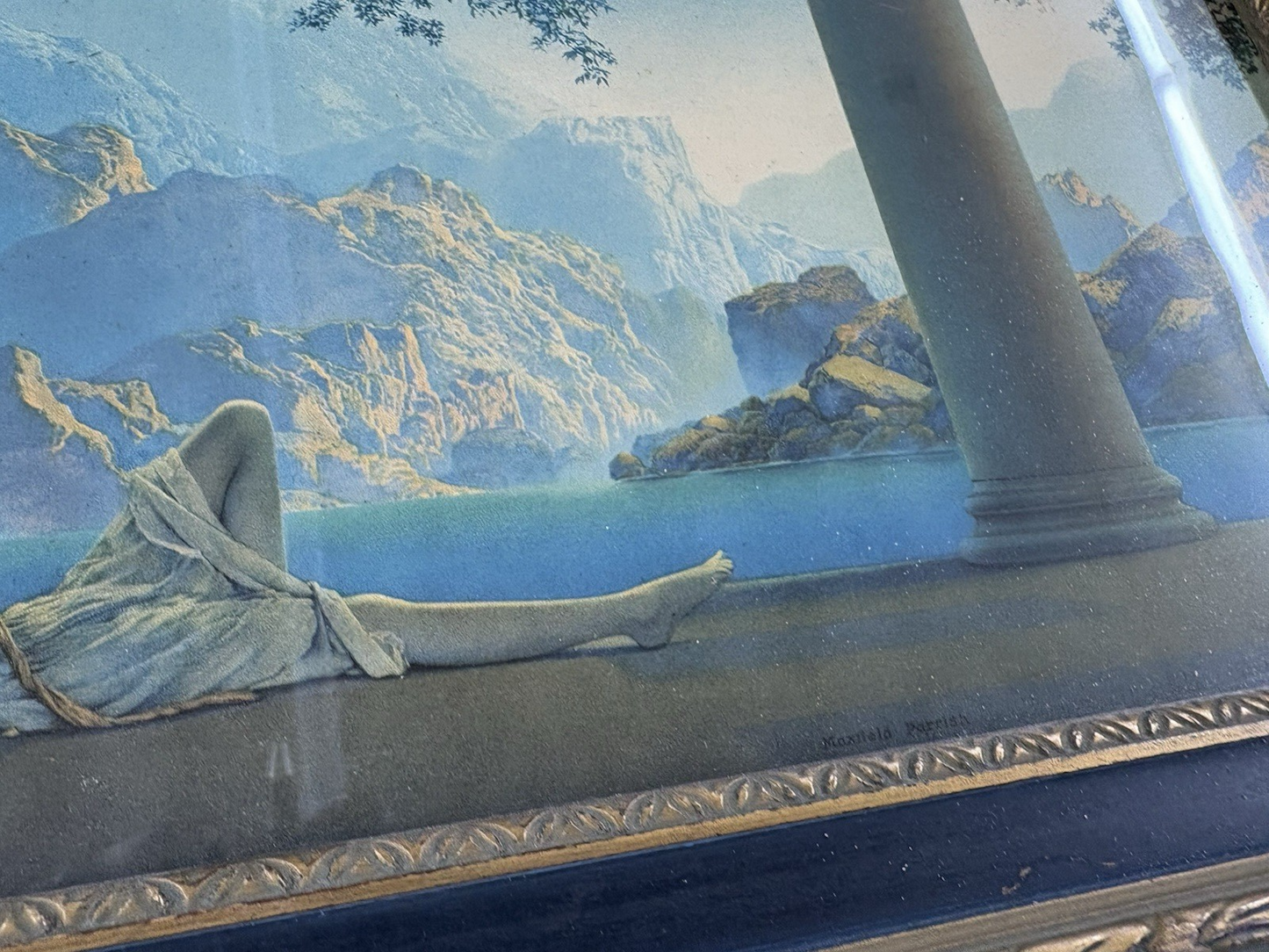 66780 Maxfield Parrish Print in Deco Picture Frame