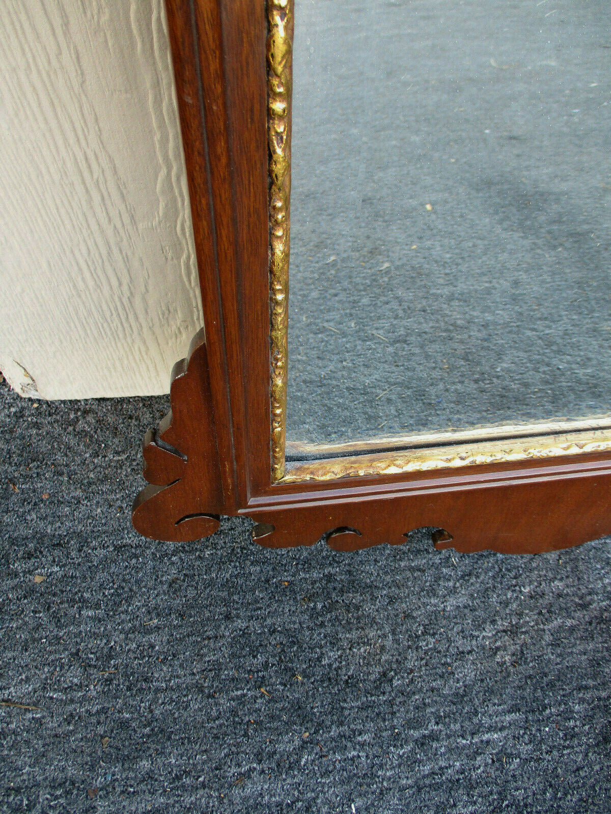 62879 FRIEDMAN BROTHERS Chippendale Mahogany Beveled Mirror