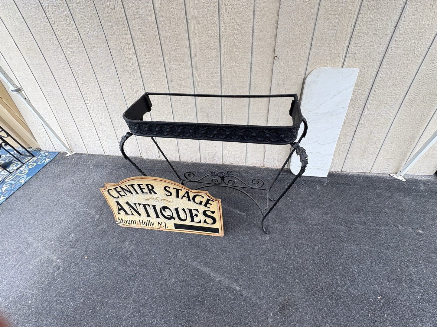 66803 Marble Top Console Table Sideboard Server