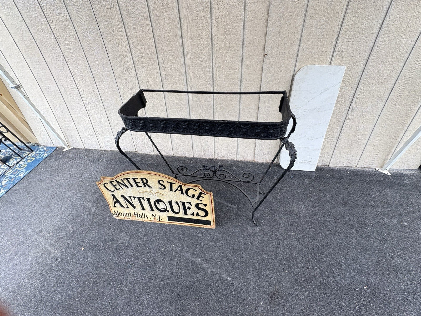 66803 Marble Top Console Table Sideboard Server