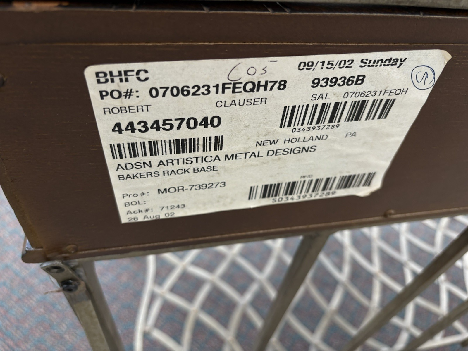 66994 Modern Baker Rack Kitchen Storage Cabinet