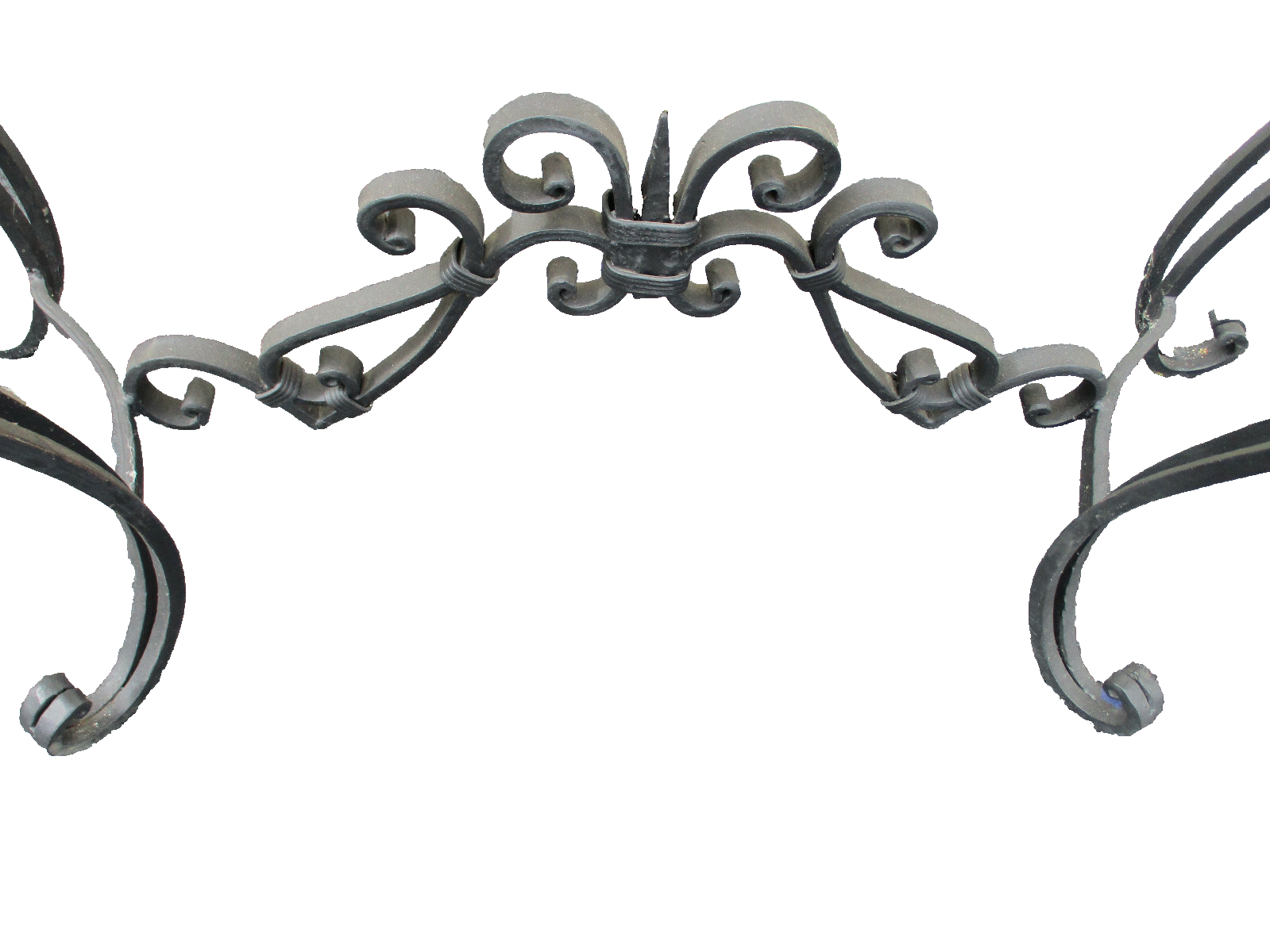 62809 Marble Top Console Table w/ Iron Base