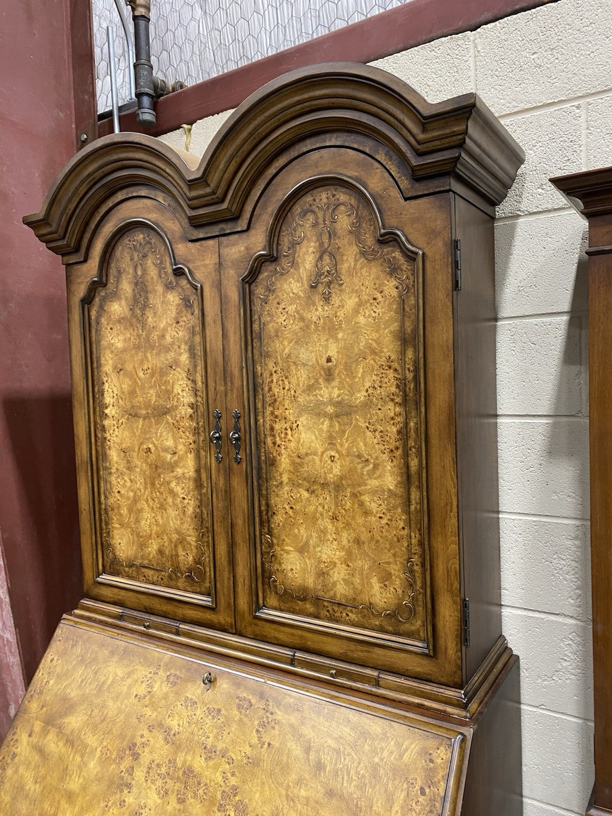 61715 Custom Made Secretary Desk with Super Interior