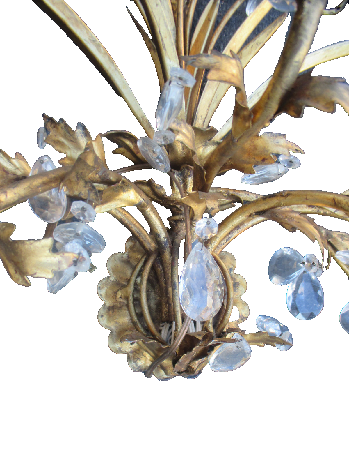 64002   Mid Century Decorator Wall Sconce with Prisms