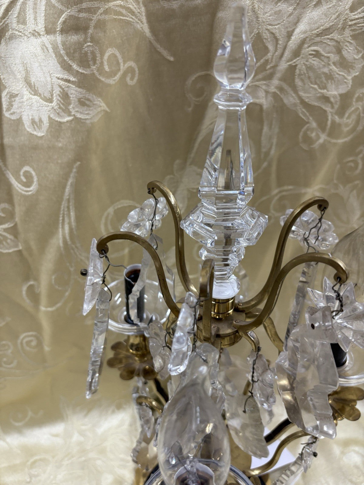 66111  Bronze and Prism Table Lamp