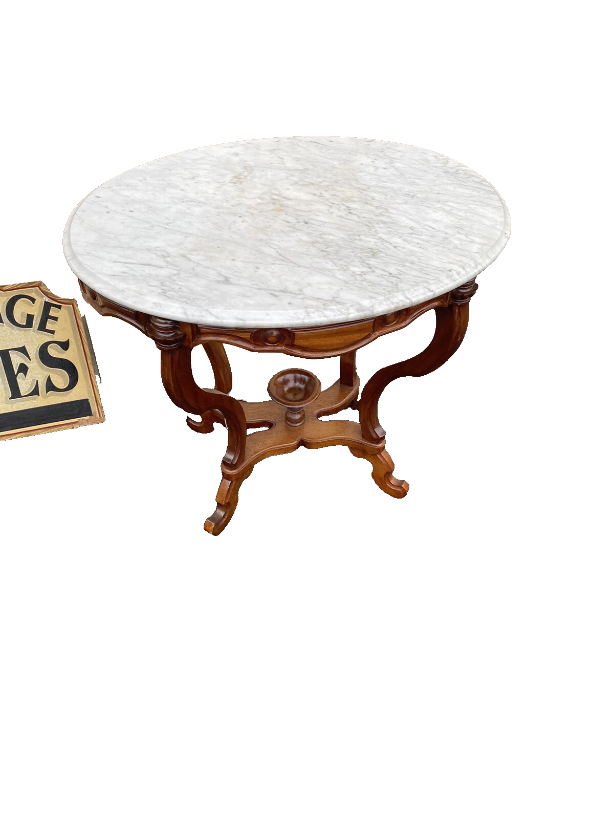 65035 Antique Victorian Walnut Lamp Table Stand